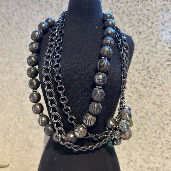 Multi strand silver necklace. Made in Canada 🇨🇦 - Picture 1 of 3